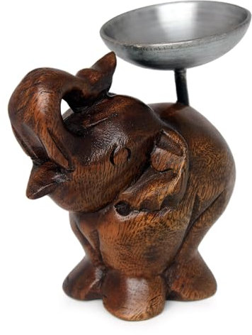 NOVICA Kerzenständer 4.7 H x 4.7 W x 3 D braun