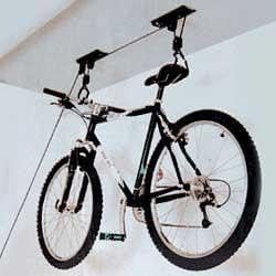 E-Bike Fahrradlift Deckenaufhängung - Fahrradhalterung Wand mit Seilzug, 20kg Tragfähigkeit, bis zu 4m Deckenhöhe, Fahrrad Aufhängung ideal für Garage oder Keller, Schont Reifen bei Standzeiten