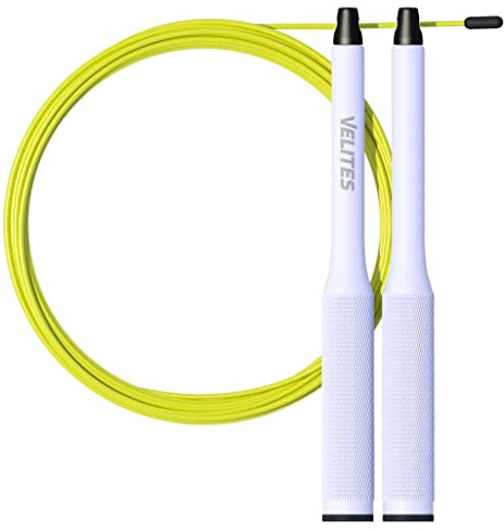 Velites Springseil Sport Vropes Fire 2.0 Ideal für Crossfit, Fitness, Boxen - Profi Jump Rope für Double Unders - Eloxiertes Aluminium