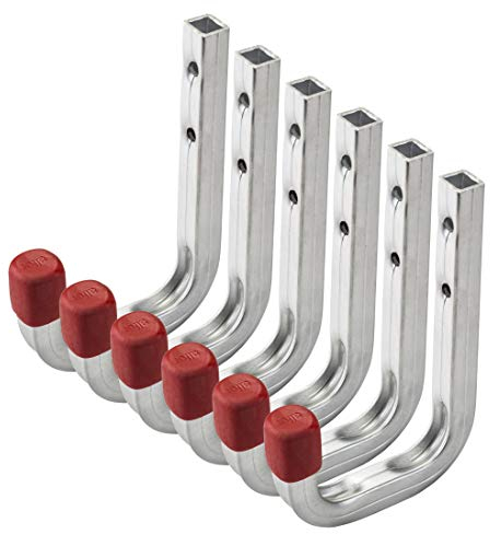6 x OrgaTech Wandhaken 120 x 80 mm Gerätehalter Montagehaken Allzweckhaken 45Kg