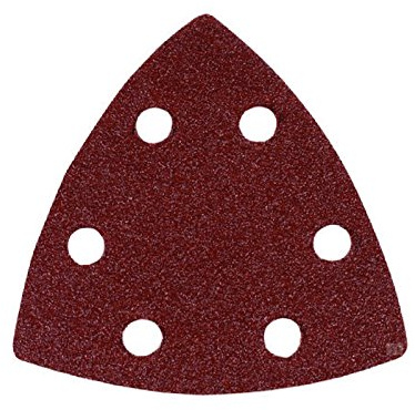 5 x Hook and Loop 93mm Detail Sanding Sheets 60 Grit Triangle Sandpaper Pads
