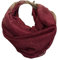 FASHION LOOP Design Farbverlauf Schal Schlauchschal Rundschal Style Glitzer (Beerenrot Taupe)