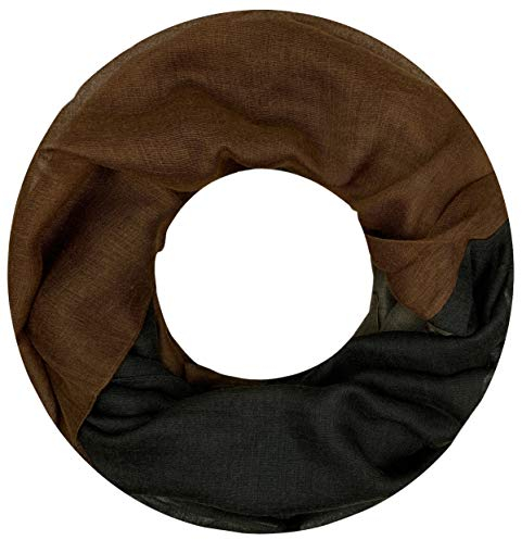 PiriModa XXL Damen Schal Leichter Schlauchschal Viele Farben (Braun/Rost)