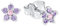 Prinzessin Lillifee Kinder-Ohrstecker Mädchen Stern 925 Silber Zirkonia lila rosa