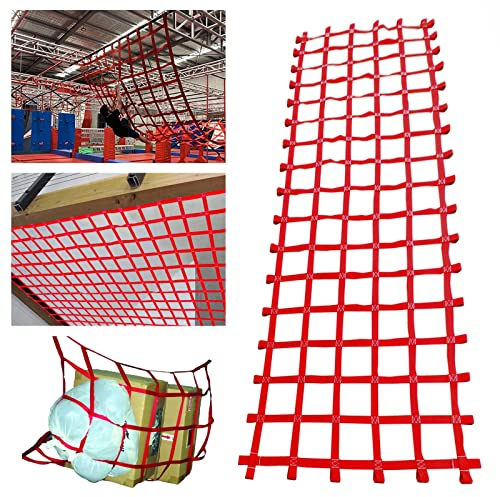 Splenlife Cargo Climbing Net, Rope Netting, Kids Playground Outdoor Swingset Ninja Slackline Obstacle Course Outside Play Equipment Safety Nets Heavy Duty Wall Jungle Gym, Custom Net, multi-colored