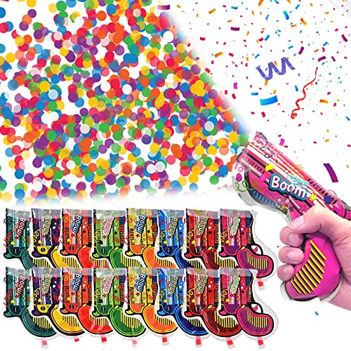 Confeti Biodegradable 16 Piezas Para Fiestas, Bodas, Cumpleaños y Carnavales - Lanzador Tirador De Confeti