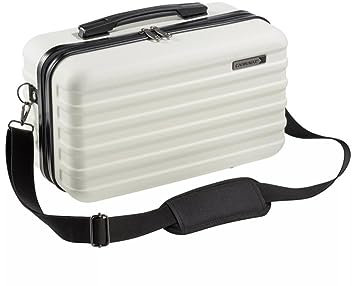 Cabin Max Hard Shell Cabin Case with Shoulder Strap fits Ryanair Under Seat Included Hand Luggage Allowance (White)