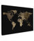 MuchoWow© Wandbilder Groß 120x80 cm XXL Wohnzimmer Wanddeko Schlafzimmer Zimmerdeko Fotowand Zimmer Deko Wand Dekoration Wall Art Bild Weltkarte Gold - Schwarz - Landkarte Welt - Luxus
