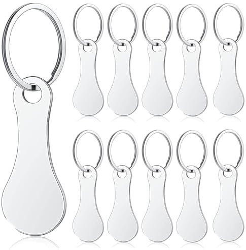 10 Stücke Einkaufswagenlöser aus Metall,Einkaufswagenchip Schlüsselanhänger Abnehmbarer Einkaufswagenchip Schlüsselanhänger Chip für Einkaufswagen(Silber)
