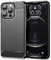 For iPhone 13 Pro Max Case, [Slim Fit] Shockproof Brushed Carbon Fibre [Protective Case] Cover, Gel Rubber Phone Case For Apple iPhone 13 Pro Max - Black