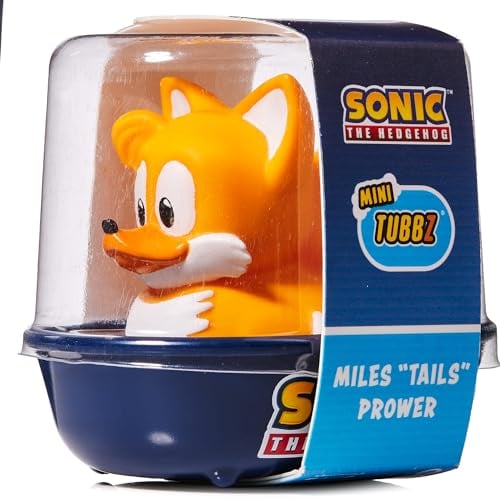 TUBBZ Mini Tails Sammelfigur aus Vinyl-Gummi-Ente - Offizielles Sonic The Hedgehog Merchandise - Kinderfernsehen, Filme & Videospiele
