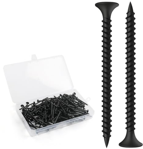 BOUMVID Vis Placo à Fixation Rapide M3.5 x 50 mm, 100 Pièces Vis Phosphatées Pour Plaque de Plâtre Sur Profilé en Acier Pour Cloisons Sèches, Vis Noires Tête en Trompette Pour Cloisons Sèches