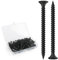 BOUMVID Vis Placo à Fixation Rapide M3.5 x 50 mm, 100 Pièces Vis Phosphatées Pour Plaque de Plâtre Sur Profilé en Acier Pour Cloisons Sèches, Vis Noires Tête en Trompette Pour Cloisons Sèches