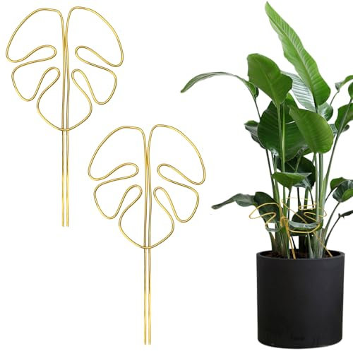 APOMOONS 2 pezzi supporto per piante, supporto per piante da appartamento Monstera, supporto decorativo multicolore, supporto per piante da interno e da esterno (28X15CM)