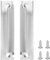 2 Pièces Poignées de Porte Balcon Extérieures en Alliage D'aluminium,Poignée Porte Coulissante,Design Incurvé Poignet de Porte Baie Vitrée,Poignée de Porte de Balcon,avec 4 Vis,pour Fenêtres,Meubles
