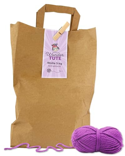 Frida's Wollhaus Wundertüte 5 kg Wolle Markenqualität Neuware Wollpaket Mischpaket Überraschung Garn Stricken Häkeln