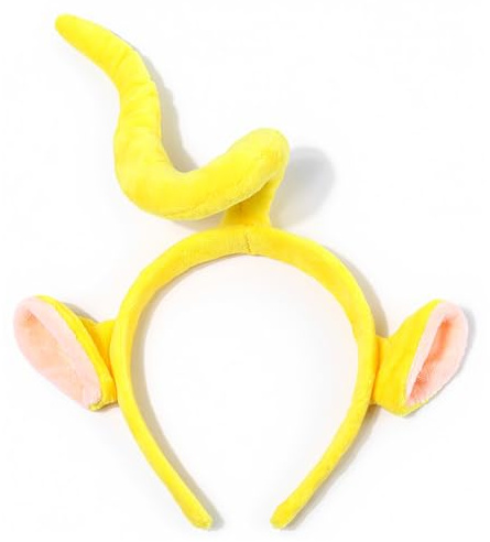 Süße Kindheitsklassiker-Haarreifen, Haarreifen für die ganze Familie, lustige und ausgefallene Haarbänder und Haarschmuck. (Gelb, A)