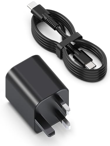 Haiyistar 60W USB-C Fast Charger for Nintendo Switch 2, UK Plug | Compatible with Switch2/Switch/OLED/Lite/Dock/Pro Controller/Steam Deck, TV Mode, 1.5m USB-C Cable