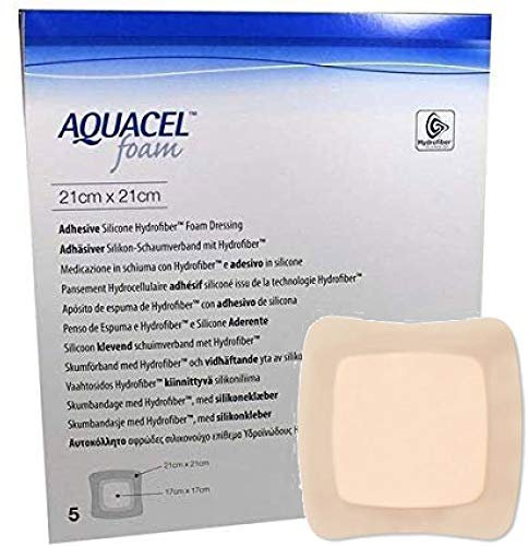 Aquacel Foam adhäsiv 5 Stück 21 x 21 cm steril