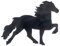 Karlslund Riding Equipment Grosse Islandpferd Aufkleber Pferd Kleber, Schwarz