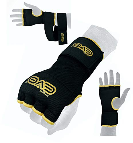 Evo Boxen Tasche Innen Gel Handschuhe MMA Ringen Hand tücher Kampfsport Bandagen - Senior-L/XL