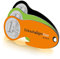 Einkaufswagenlöser Münze grün,orange,schwarz/Schlüsselanhänger Einkaufschip mit Schlüsselfundservice/Abziehbarer Einkaufswagenchip Metall, Chip Einkaufswagen, Key Finder / 3 Stück