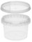 10 x Kunststoffdose Plastikbecher mit Deckel 280 ml, BPA-frei, lebensmittelecht inkl. 1 Schaufel