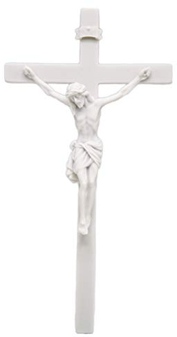 Vittoria Collection 25,4 cm Wand-Kruzifix, Kreuz, Jesus, Korpus, italienische Statue, Skulptur, Stein, hergestellt in Italien