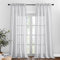 PONY DANCE Tende Camera da Letto Moderna con Tasca - Tenda Voile Decorativa per Soggiorno Tende Semitrasparenti con Effetto Lino Tende Salotto 2 Pezzi 132x240 CM, Grigio Chiaro