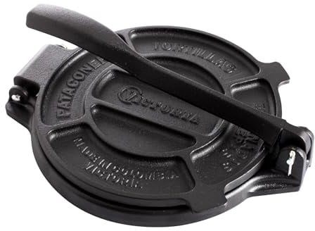 VICTORIA Cast Iron Tortilla Press Made in Colombia Roti Maker, Black