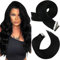 Moresoo 12zoll/30cm Klebestreifen Haarverlängerung Brasilianer Haar Schwarz #1 Seamelss Tape In Extensions Echthaar Remy Haarverlängerung 20pcs/30gramm