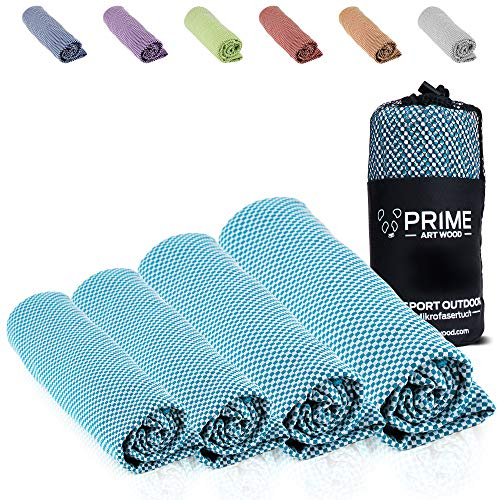 PRIME ART WOOD Bamboo Travel Towel 160 x 80 cm Light Blue