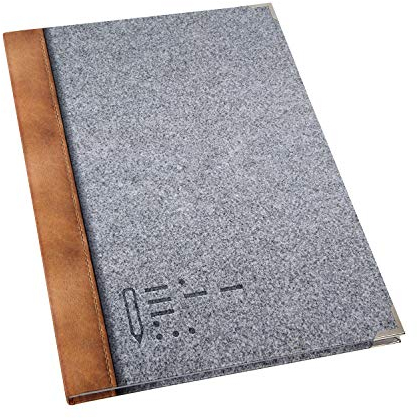 Logbuch-Verlag Großes Notizbuch DIN A4 164 leere weiße Seiten Buch Filz-Leder-Optik Tagebuch grau Skizzenbuch Hardcover fadengebunden