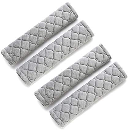 Gurtschoner, 4 Pack Auto sicherheitsgurt schulterpolster, Adult seat belt pad Samtoberfläche Abnehmbar Waschbar, für mehr Komfort auf der Reise