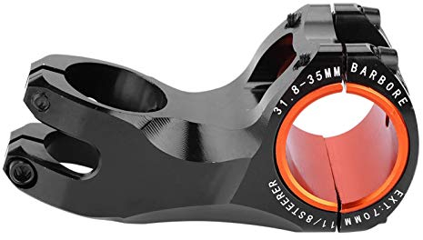 vorbau 35mm klemmung, Fahrrad Lenker Vorbau, Mountainbike-Vorbau 17 Grad Aluminiumlegierung Fahrradrohrvorbau 35mm / 31,8 mm Ersatz (schwarz)