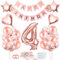 4 Ans Ansniversaire Fille, Décoration Ansniversaire 4 Ans Rosegold, Ballon 4 Ans Ansniversaire, Deco Ansniversaire 4 Ans Bansnière, Ballons Confettis Or Rose