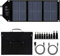 powkey 60W 18V Panneau Solaire Portable avec Type-C, USB C, 2*QC3.0, Sortie DC, Technologie TIR-C, Panneau Solaire Pliable pour la plupart des Générateur d'Énergie, camping, mobiles et ordinateurs