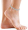 MagnetRX® Ultrastarke Magnet Fusskette für Damen - Magnetische Fußkette - Frauen Titan Magnetfusskettchen (Silber)