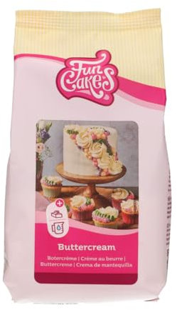 FunCakes Mix für Buttercreme: Einfach zu verwenden, cremig, perfekt zum Dekorieren, Abdecken und Füllen von Kuchen, Belag auf Cupcakes, Halal., 500 g
