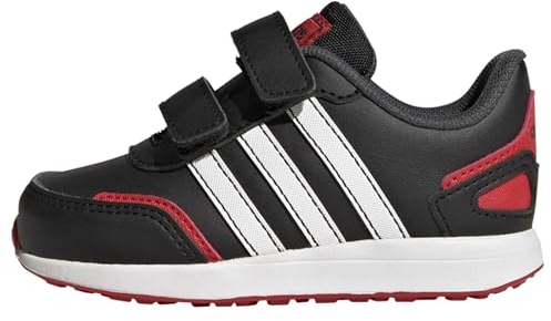 adidas Unisex Baby VS Switch 3 Lifestyle Running Hook and Loop Strap Shoes Laufschuhe, Core Black/Cloud White/Vivid Red, 24 EU