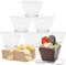 YINVA Dessert Cups 7oz/210ml Mini Dessert Cups Spoons Set 50Pcs Parfait Appetizer Cup Plastic Dessert Cups + 50Pcs Spoons Reusable Dessert Pudding Mousse Party, Transparent (7oz-Dessert Cups Set)