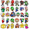 Shoe Charms for Crocs, Cartoon Mario Shoe Charms Set with Different Patterns for Croc Clog Sandals Bracelet Wristband Decoration for Kids Boys Girls