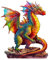Holzpuzzle Erwachsene, 270 Teile Drachen Puzzles, 40x32cm Wood Puzzle, Unregelmäßige Einzigartige Tierform Holzpuzzles für Erwachsen, Schön Geschenk für Familie Freunde