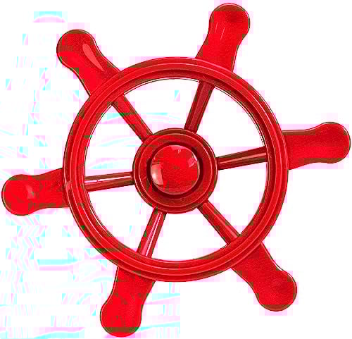 rotes Steuerrad Schiffslenker für Spielturm Piratenschiff Lenker Lenkrad rot