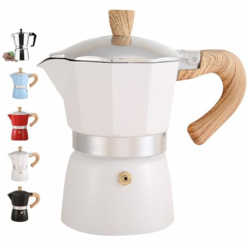 DITOSH 3 Cup Aluminum Espresso Stovetop Moka Pot Express Coffee Maker Percolator Italian Classic Mocha Coffee Machine for Italian and Cuban Cafe Brewing for Home & Camping 150ml 5oz