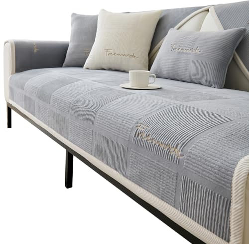 IMSGVIFO Sofabezug 1-4Sitzkissenbezug, Sofa Sitzkissenbezug Stretch, Elastischer Kissenbezüge, Husse Überzug Bezug Für Sofa Sitzkissen, rutschfest Stoff Tartan