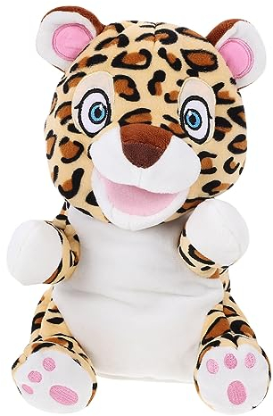ifundom Märchenpuppen Plüsch-Leoparden-handpuppe Kinderspielzeug Rollenspiel-handpuppe Plüsch-leopardenspielzeug Handpuppe Gepard Katzenpuppe Eltern-Kind Handschuhe Pp Baumwolle Tier