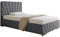 PANDA MÖBEL RAY Polsterbett 120 x 200 cm Doppelbett mit Stauraum aus Kiefernholz, Schlafzimmer, Bequem, Modern, Stilvoll-grau