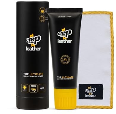 Crep Protect Leather Cleaner and Conditioner with UV Protection - Nourishing Lotion Rejuvenates, Cleans & Protects Sneakers, Shoes, Boots & leather - Nanotechnology Repels Water, Dust, Stains (80ml)