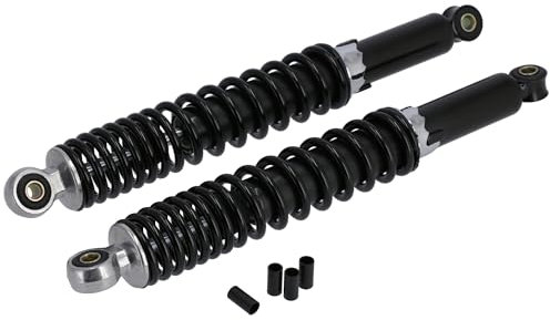 Set: Federbeine, verstellbar, schwarz/schwarz, Länge: ca. 360mm - für Simson